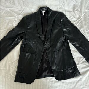 Elan Vegan Leather Blazer